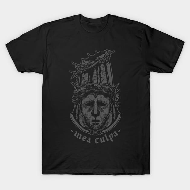 Mea Culpa Grey T-Shirt by demonigote